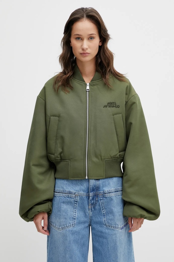 Jakna Axel Arigato Lola Bomber Jacket za prijelazno razdoblje zelena A3744003