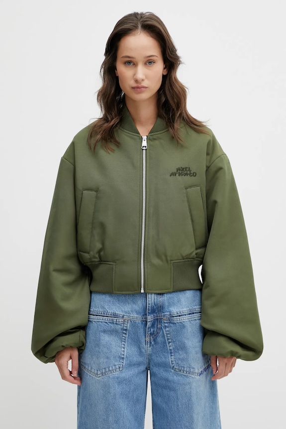 Jakna Axel Arigato Lola Bomber Jacket za prijelazno razdoblje zelena A3744003