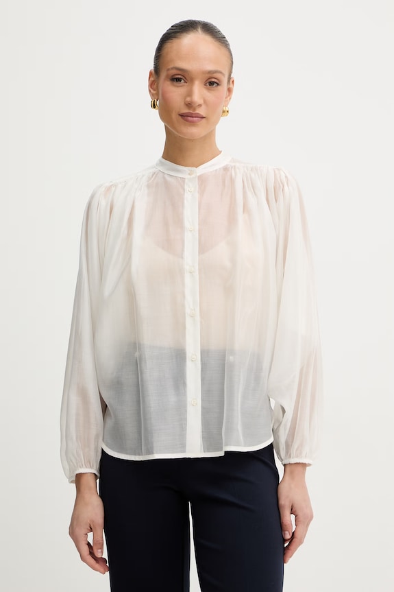 Twinset cămașă de damă cu lyocell lung bej 261TF2040