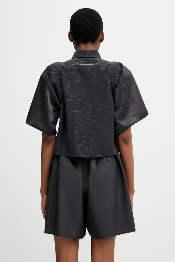 MM6 Maison Margiela camicia da donna con viscosa S52DT0044.M35737.002J nero