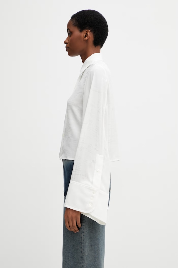 MM6 Maison Margiela Camicia da donna con viscosa S52DT0044.M35737.003J bianco SS26