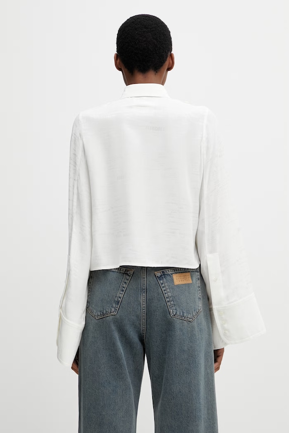 Abbigliamento MM6 Maison Margiela Camicia da donna con viscosa S52DT0044.M35737.003J bianco