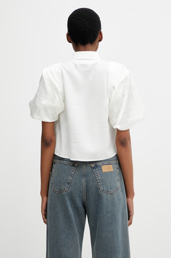 MM6 Maison Margiela сорочка з віскозою жіноча S52DT0044.M35737.003J білий