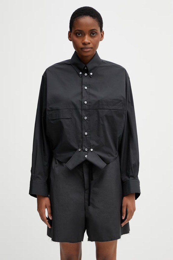 MM6 Maison Margiela koszula bawełniana damska czarny S52DT0058.M35256.899
