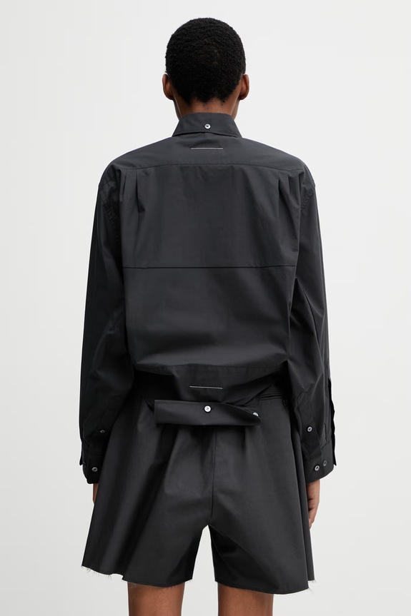 Odzież MM6 Maison Margiela koszula bawełniana damska S52DT0058.M35256.899 czarny