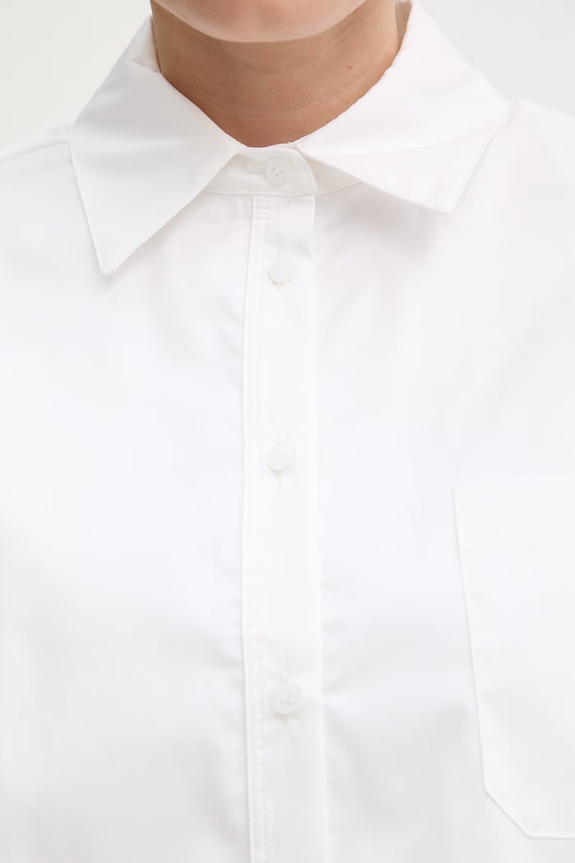 Fracomina cămașă pentru femei, cu bumbac FS26ST6007W40001 alb