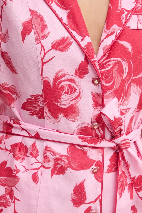 Fracomina camicia da donna con lino FS26ST6019W622K9 rosa