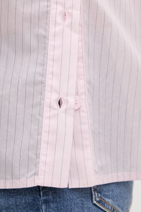 United Colors of Benetton camicia da donna con cotone 5V0FDQ0DP rosa