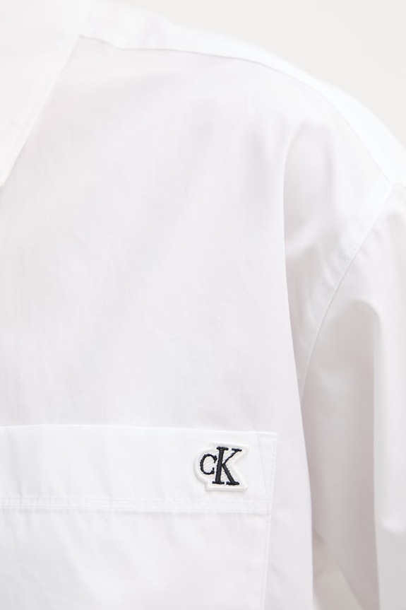 Calvin Klein Jeans košeľa dámska bavlnená LV047F102G biela