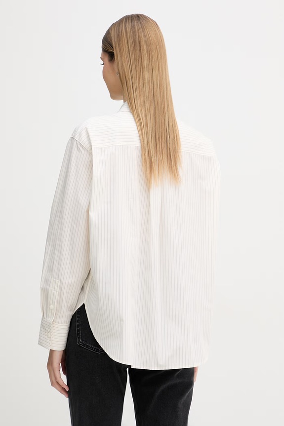 Îmbrăcăminte Calvin Klein Jeans cămașă pentru femei, din bumbac LV047F103G bej