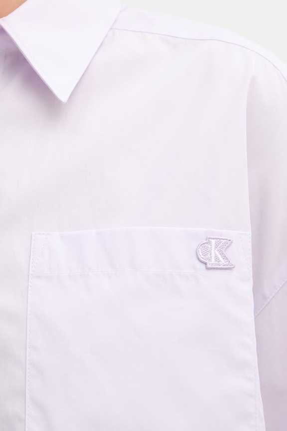Calvin Klein Jeans košeľa dámska bavlnená LV047F104G fialová