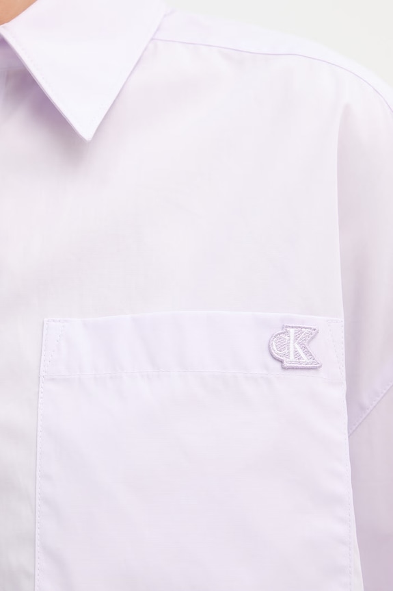 Calvin Klein Jeans košeľa dámska bavlnená LV047F104G fialová