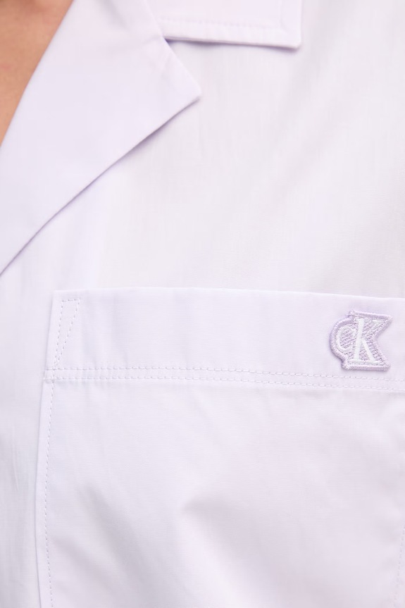 Calvin Klein Jeans košeľa dámska bavlnená LV047F146G fialová