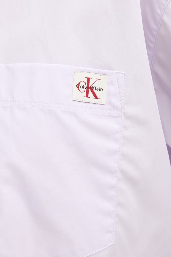 Calvin Klein Jeans koszula damska bawełniana LV047F147G fioletowy