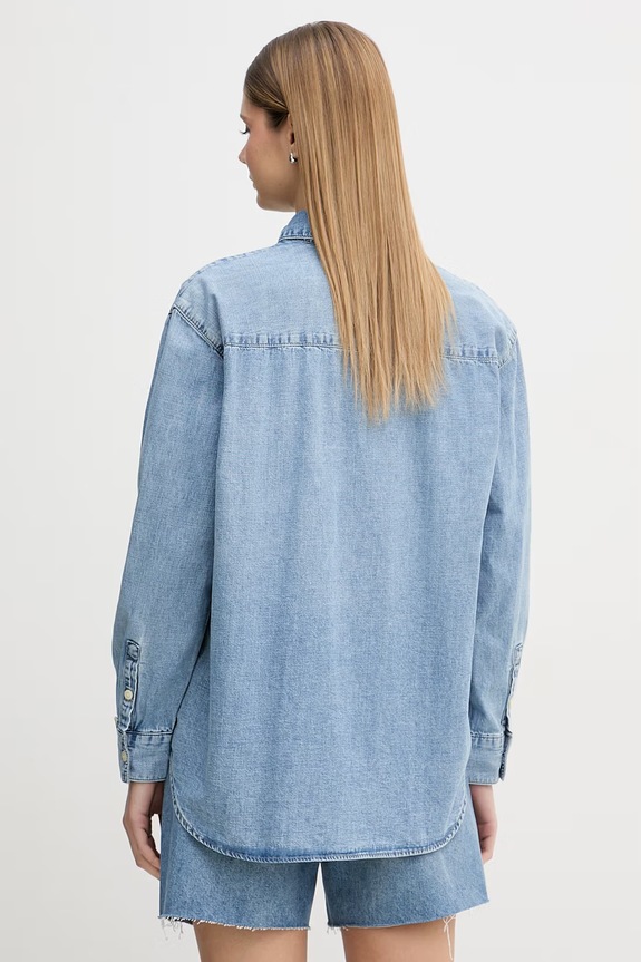 Oblačila Calvin Klein Jeans Srajca ženska denim LV047F784G modra