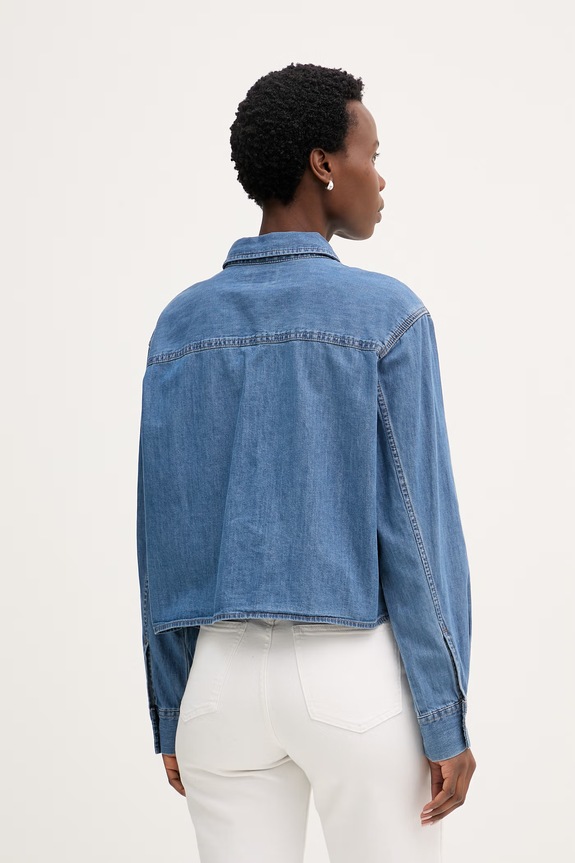 Îmbrăcăminte Calvin Klein Jeans cămașă pentru femei, din denim LV047F790G albastru