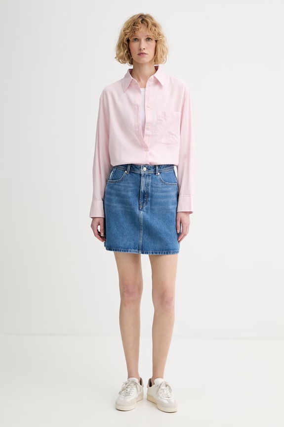 Marc O'Polo πουκάμισο γυναικείο βαμβακερό 5000013396 ροζ SS26