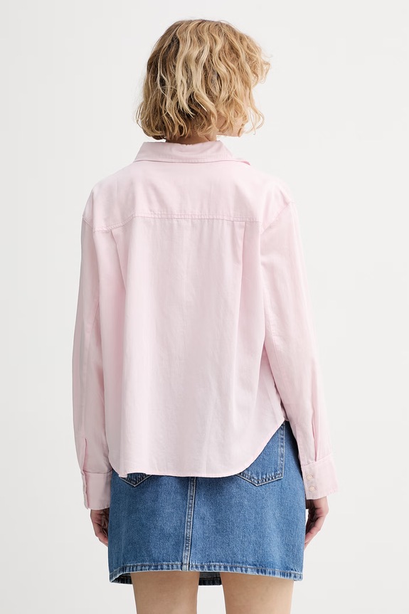 Ρούχα Marc O'Polo πουκάμισο γυναικείο βαμβακερό 5000013396 ροζ