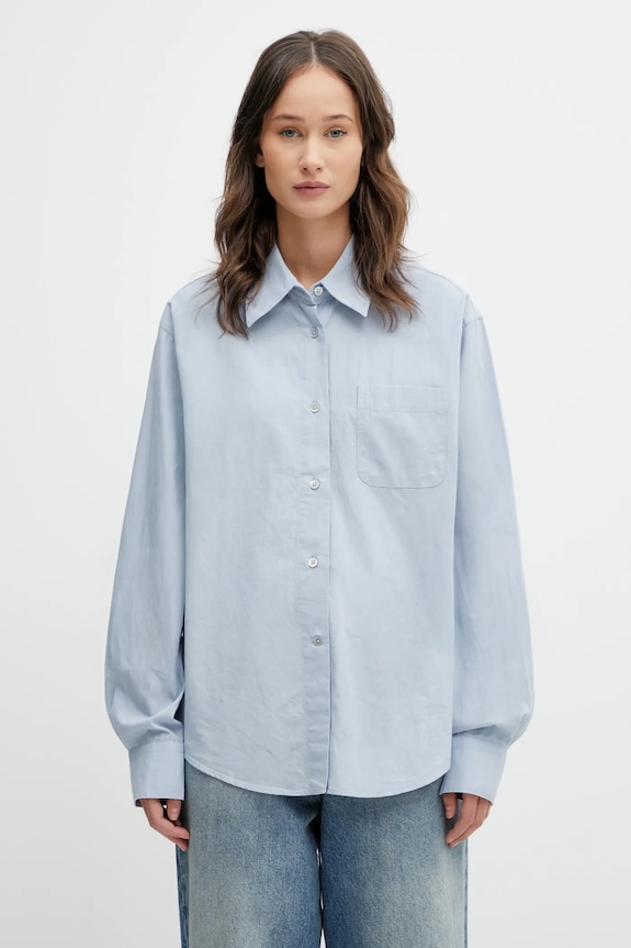 Our Legacy shirt Forever plain blue W2262PB
