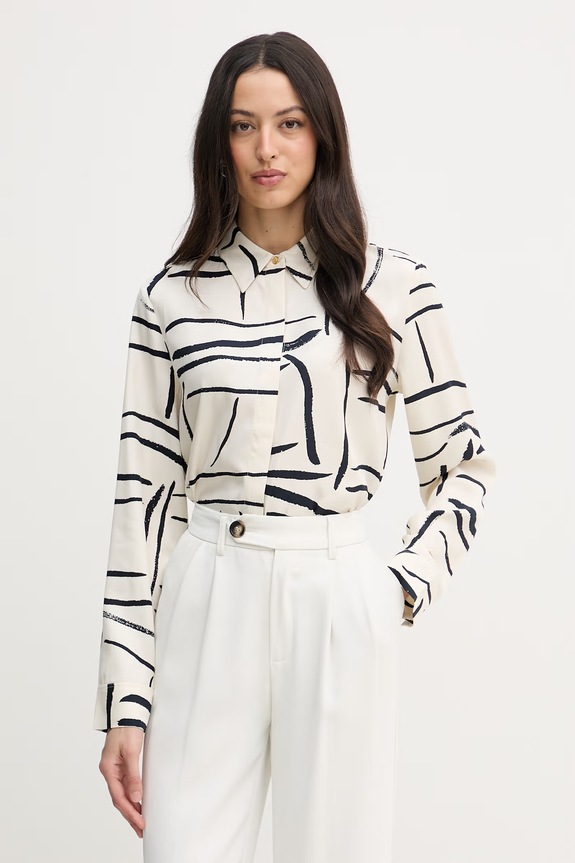 Tommy Hilfiger női viszkóz ing bézs WW0WW49611