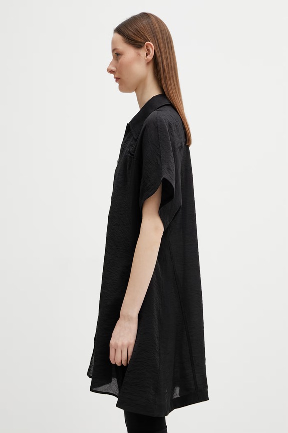 Y-3 W SS OVERSHIRT koszula z dodatkiem lnu damska KG0256 czarny SS26