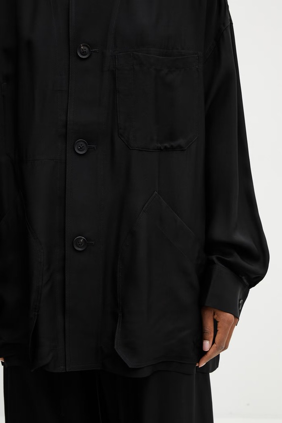 Y-3 CHORE JKT/SHRT shirt viscose Women's black KH2595