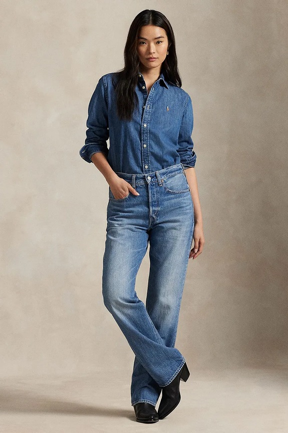 Clothing Polo Ralph Lauren denim shirt 211969458 blue