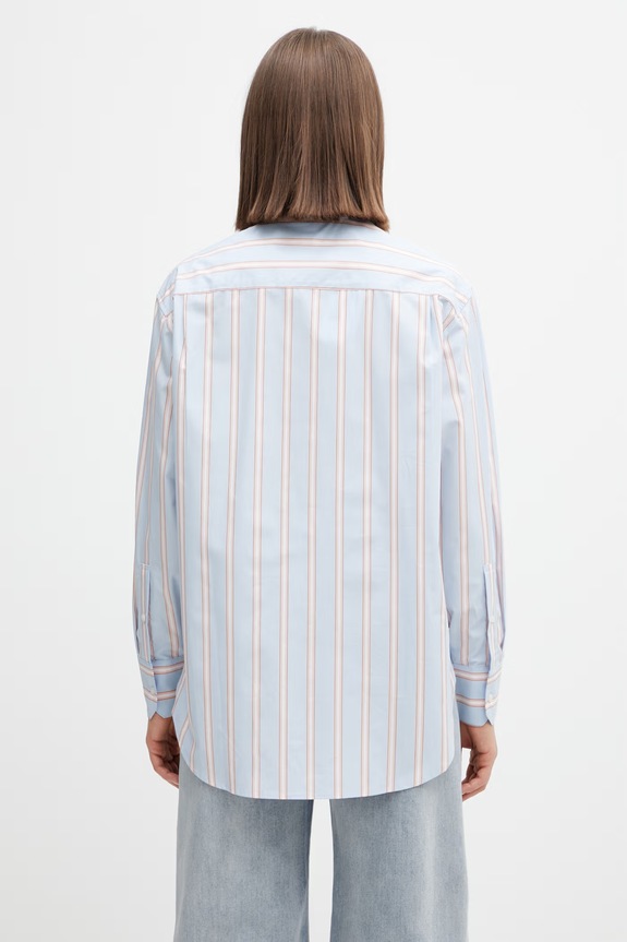 Odzież Lacoste koszula bawełniana damska CF1054 niebieski