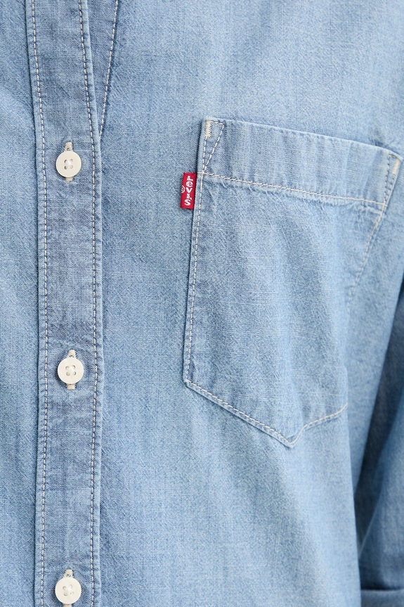 Levi's cămașă din bumbac HARLIE BOYFRIEND 001HM.0021 albastru