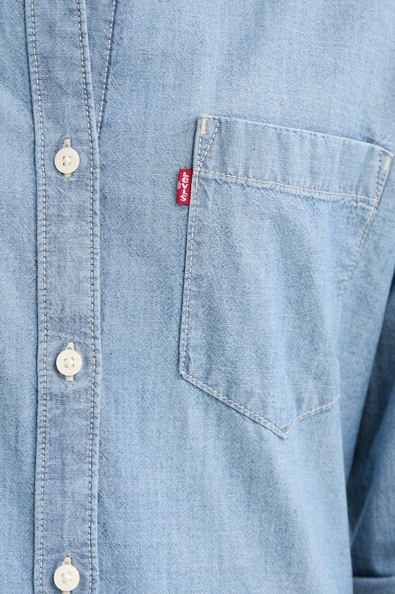 Levi's cămașă din bumbac HARLIE BOYFRIEND 001HM.0021 albastru