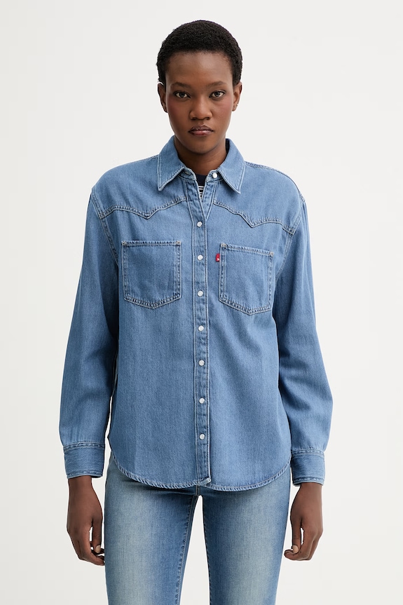 Levi's koszula jeansowa TEODORA WESTERN regular niebieski A7244.0006