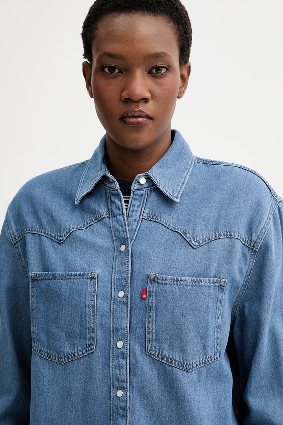 Levi's koszula jeansowa TEODORA WESTERN niebieski A7244.0006