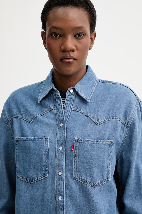 Levi's koszula jeansowa TEODORA WESTERN niebieski A7244.0006