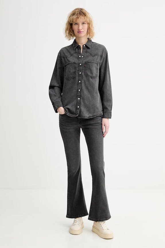 Τζιν πουκάμισο Levi's TEODORA WESTERN A7244.0079 μαύρο SS26
