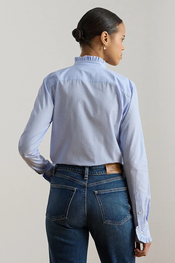 Lauren Ralph Lauren cămașă pentru femei, din bumbac 200P08870 albastru SS26