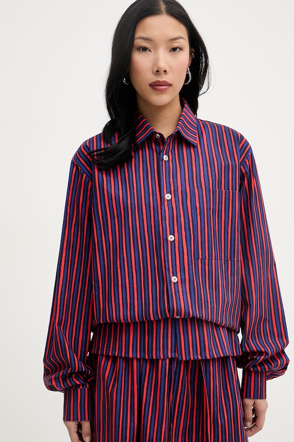 Marimekko cămașă pentru femei, din bumbac rosu 095232