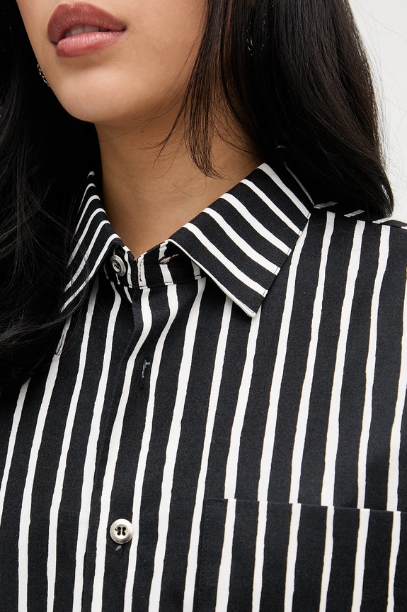Marimekko cămașă pentru femei, din bumbac 095232 negru
