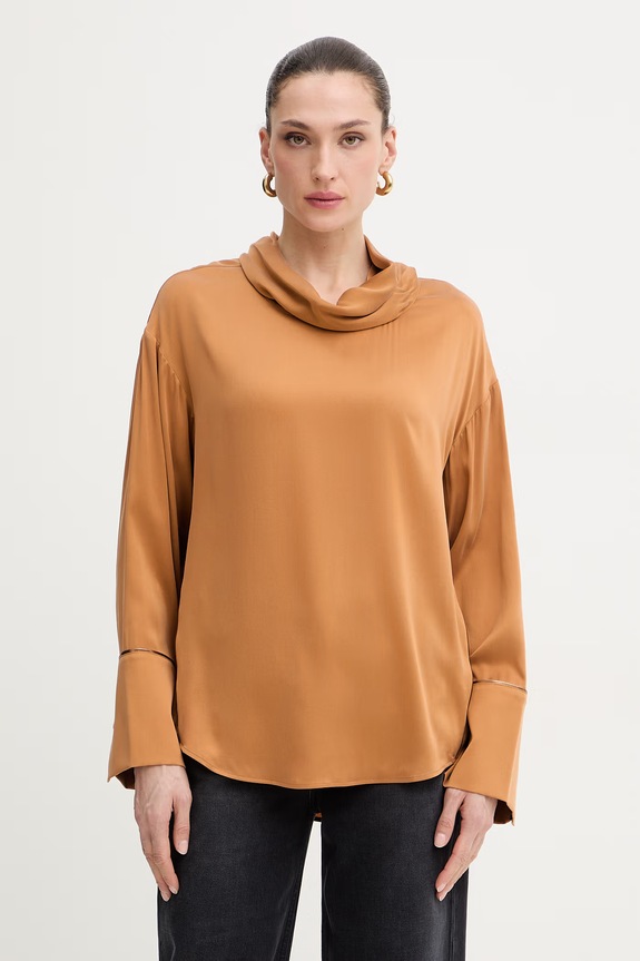 MAX&Co. bluzka MCOSTREET z elastanem brązowy 2616111043200