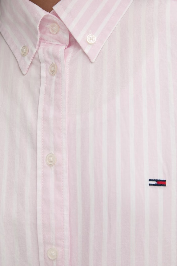 Tommy Jeans koszula damska bawełniana DW0DW22211 różowy