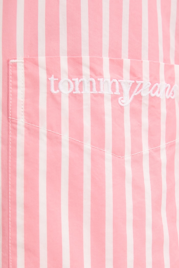 Tommy Jeans camicia da donna in cotone DW0DW22218 rosa