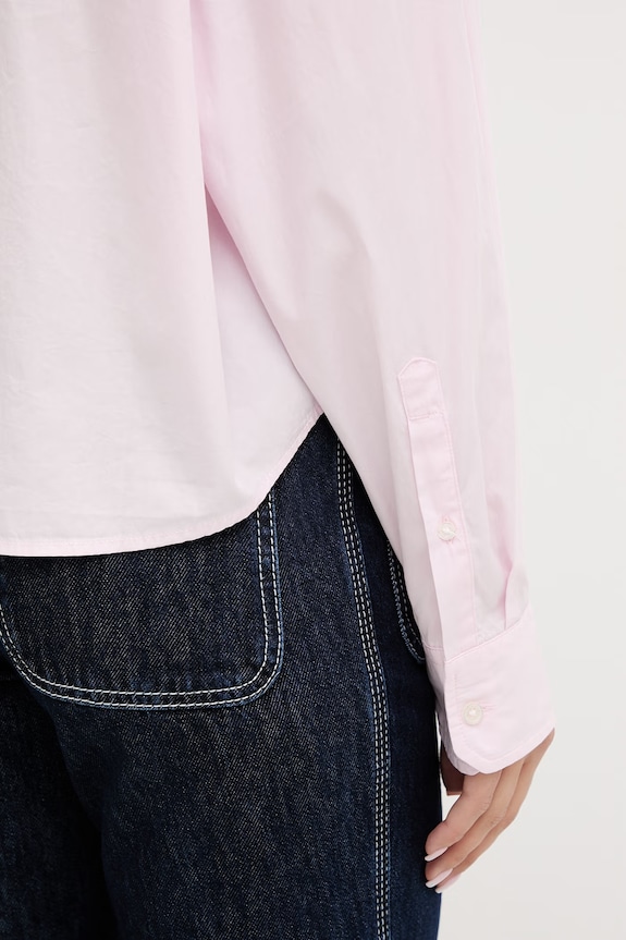 Tommy Jeans cămașă pentru femei, din bumbac DW0DW22766 roz