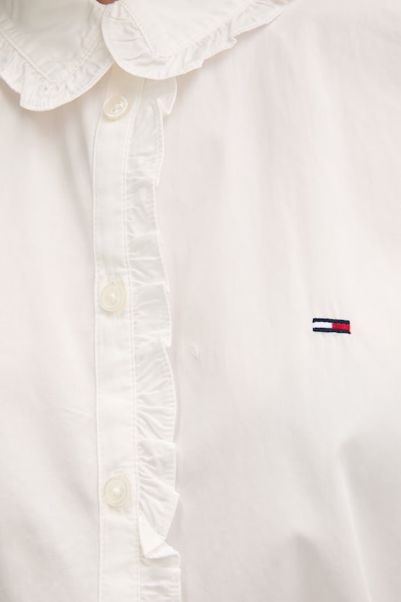 Tommy Jeans Srajca ženska bombažna DW0DW22767 bež