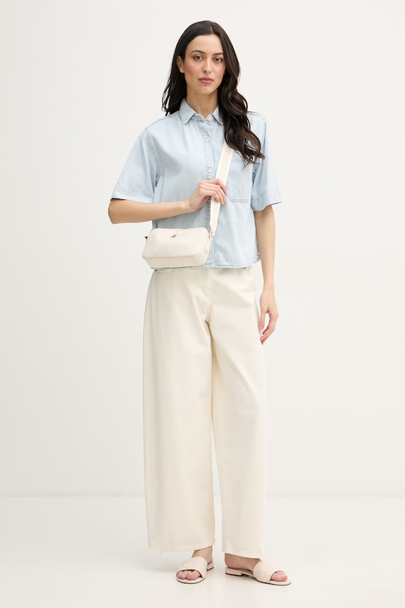 Tommy Hilfiger košeľa dámska rifľová WW0WW49573 modrá SS26