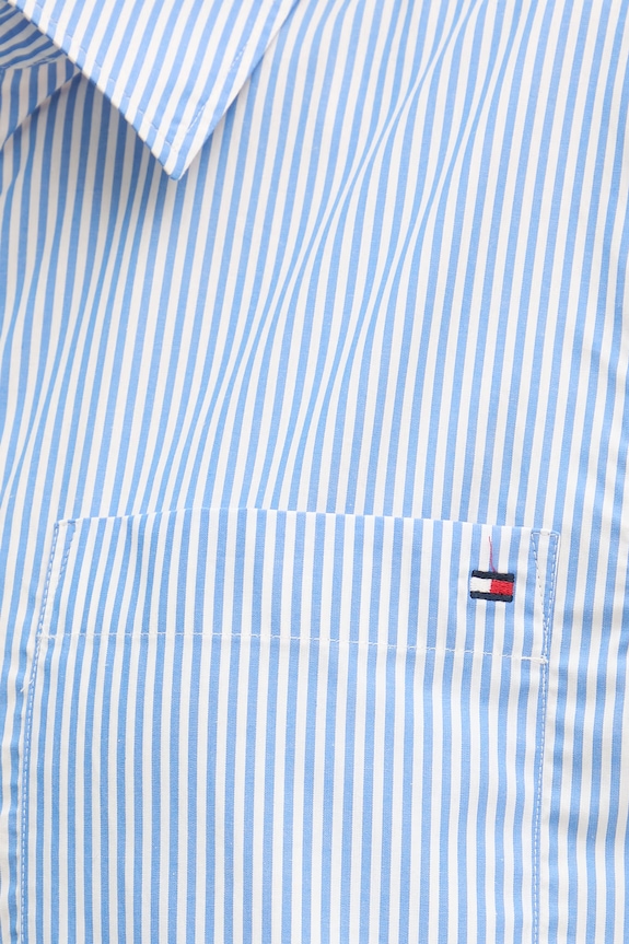 Tommy Hilfiger košeľa dámska bavlnená WW0WW48899 modrá