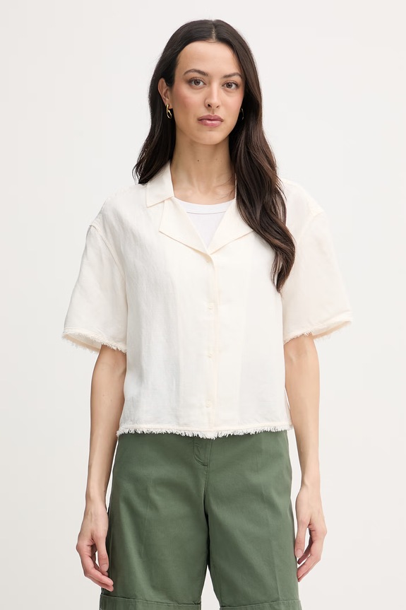 Tommy Hilfiger cămașă pentru femei, cu in bej WW0WW48924