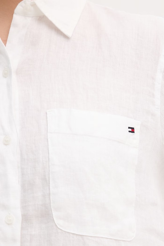 Tommy Hilfiger cămașă pentru femei, din in WW0WW48925 bej