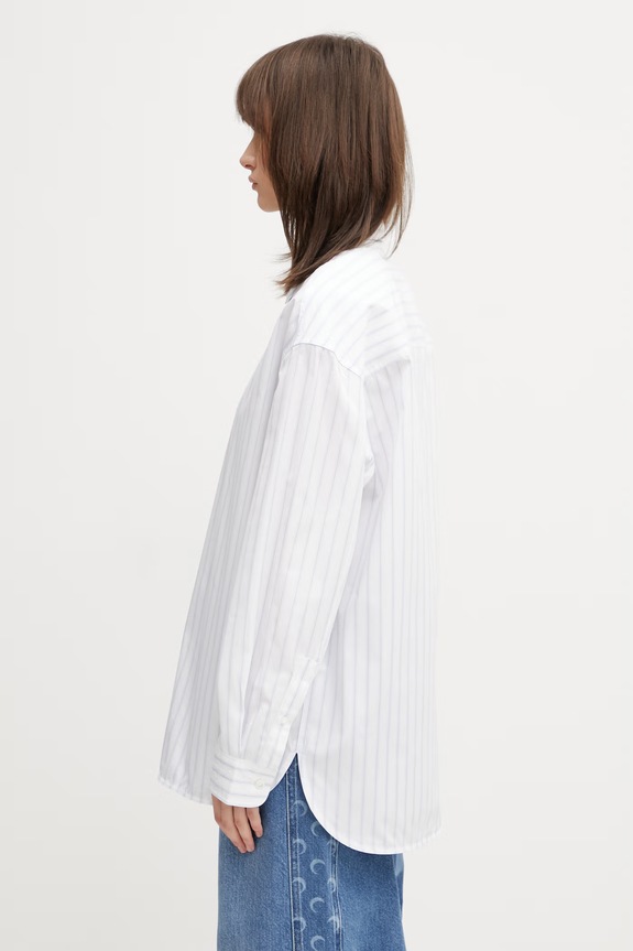 Maison Kitsuné Boyfriend Shirt košulja od pamuka za žene QW00403WC5090 bijela SS26