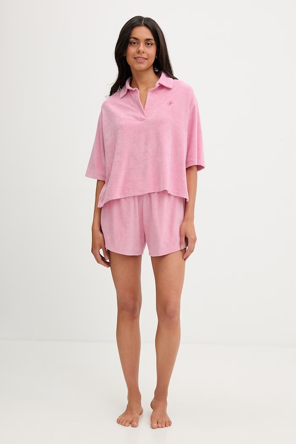 Tommy Hilfiger polo tričko dámske SUMMER UW0UW06471 ružová SS26