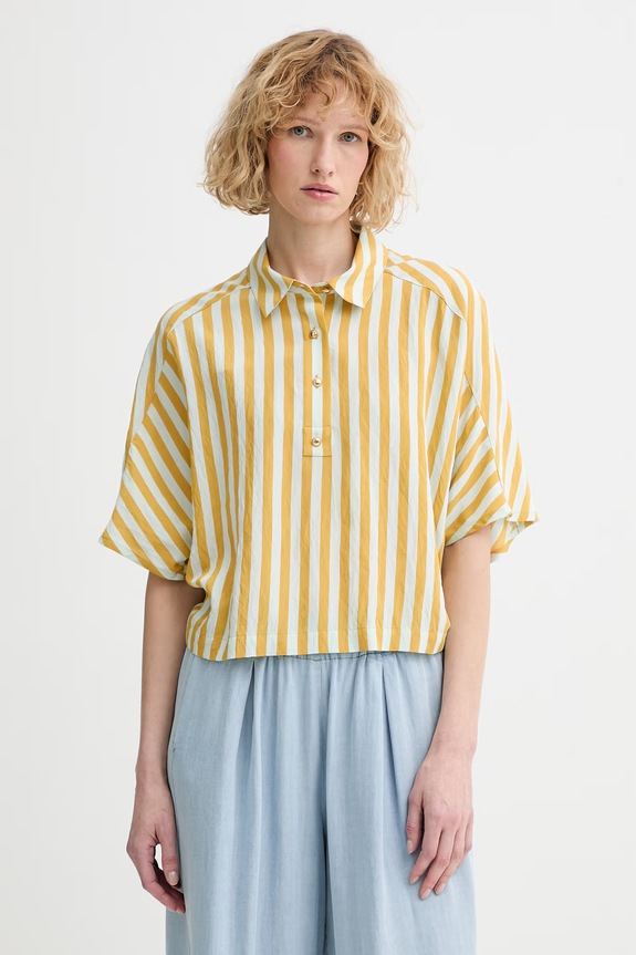 Sessun сорочкова блузка жіноча з віскозою жовтий 26210011