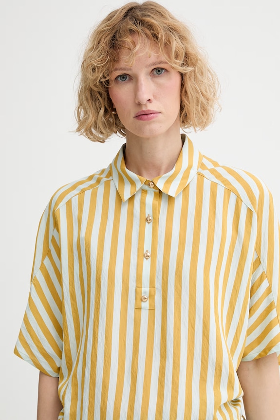 Sessun сорочкова блузка жіноча з віскозою жовтий 26210011